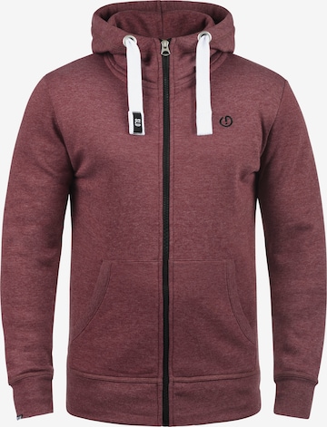 !Solid Zip-Up Hoodie 'Benn High-Neck' in Red: front