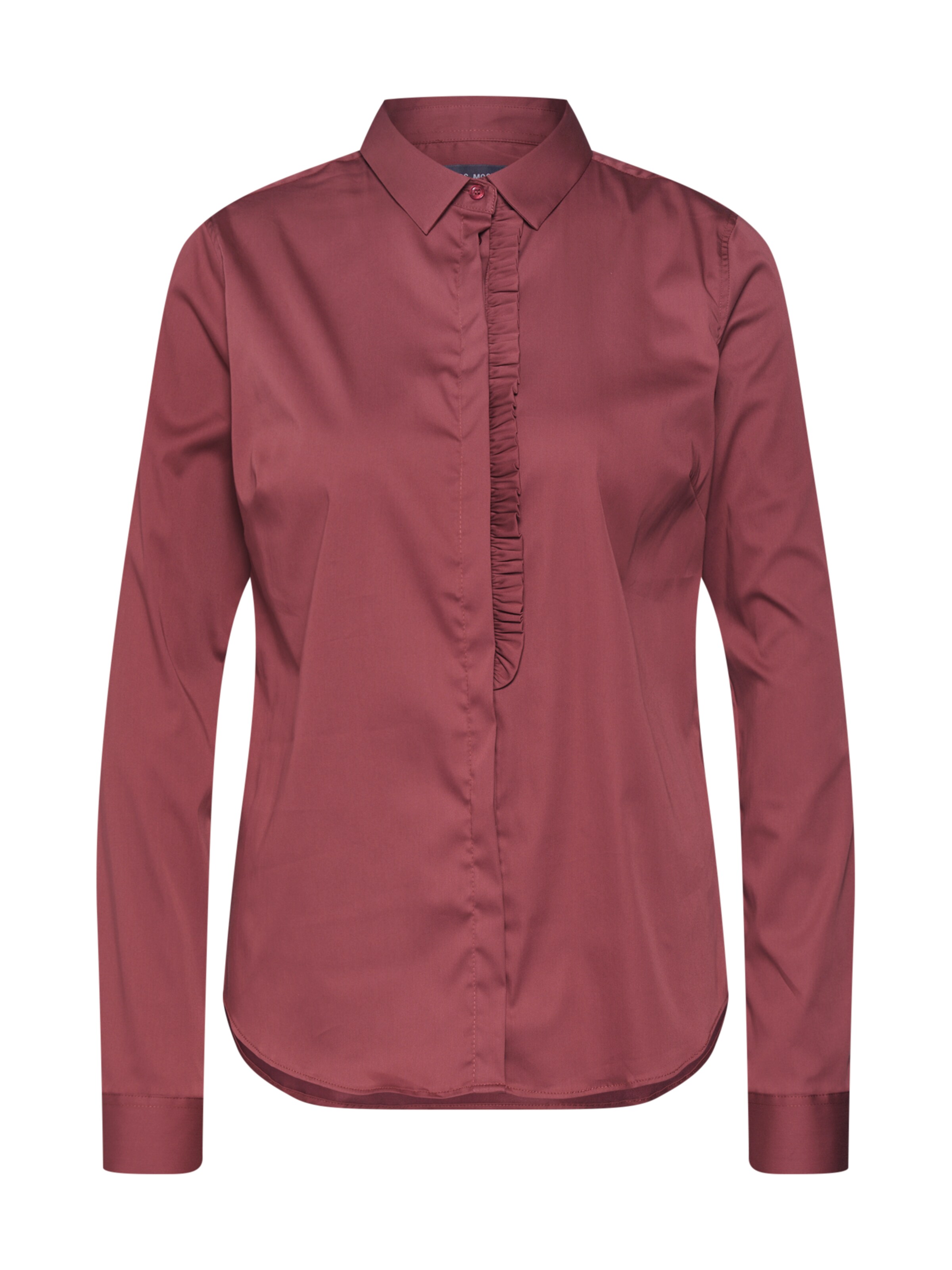 MOS MOSH - Blouse 'Tilda Frill Shirt' in de kleur Pruim