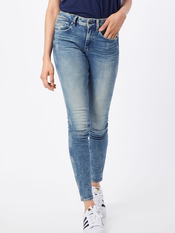 G-Star RAW Skinny Jeans 'Midge' in Blauw: voorkant