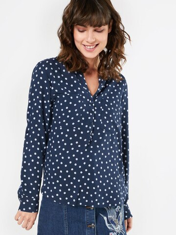 TOM TAILOR Blouse in Blauw: voorkant