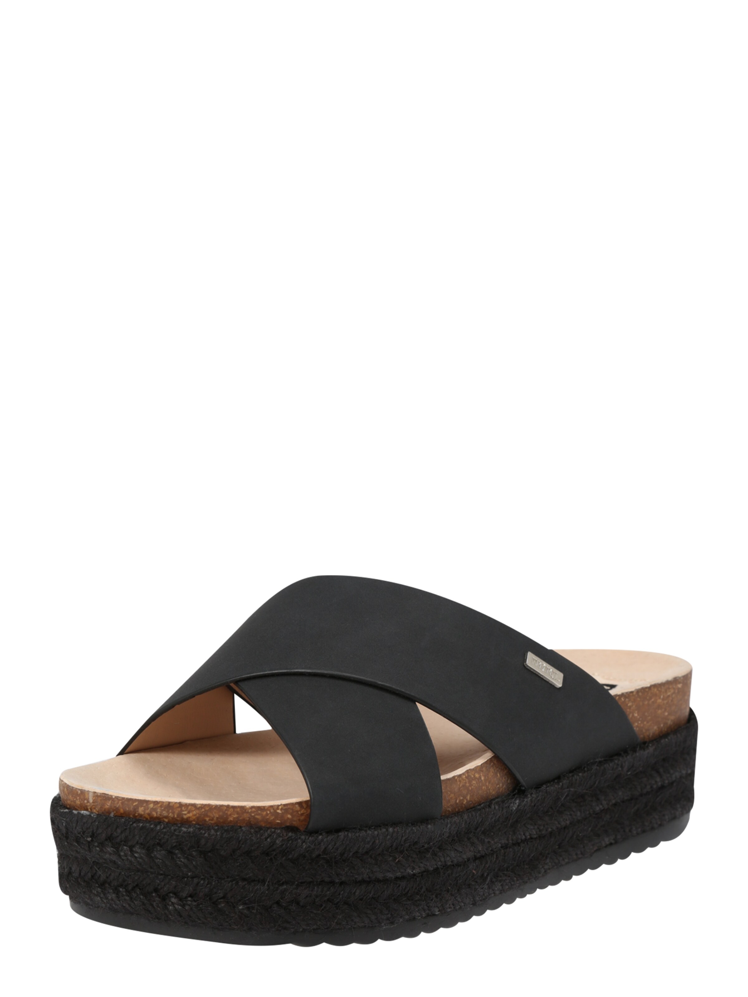 MTNG - Muiltjes 'PERLA' in de kleur Zwart