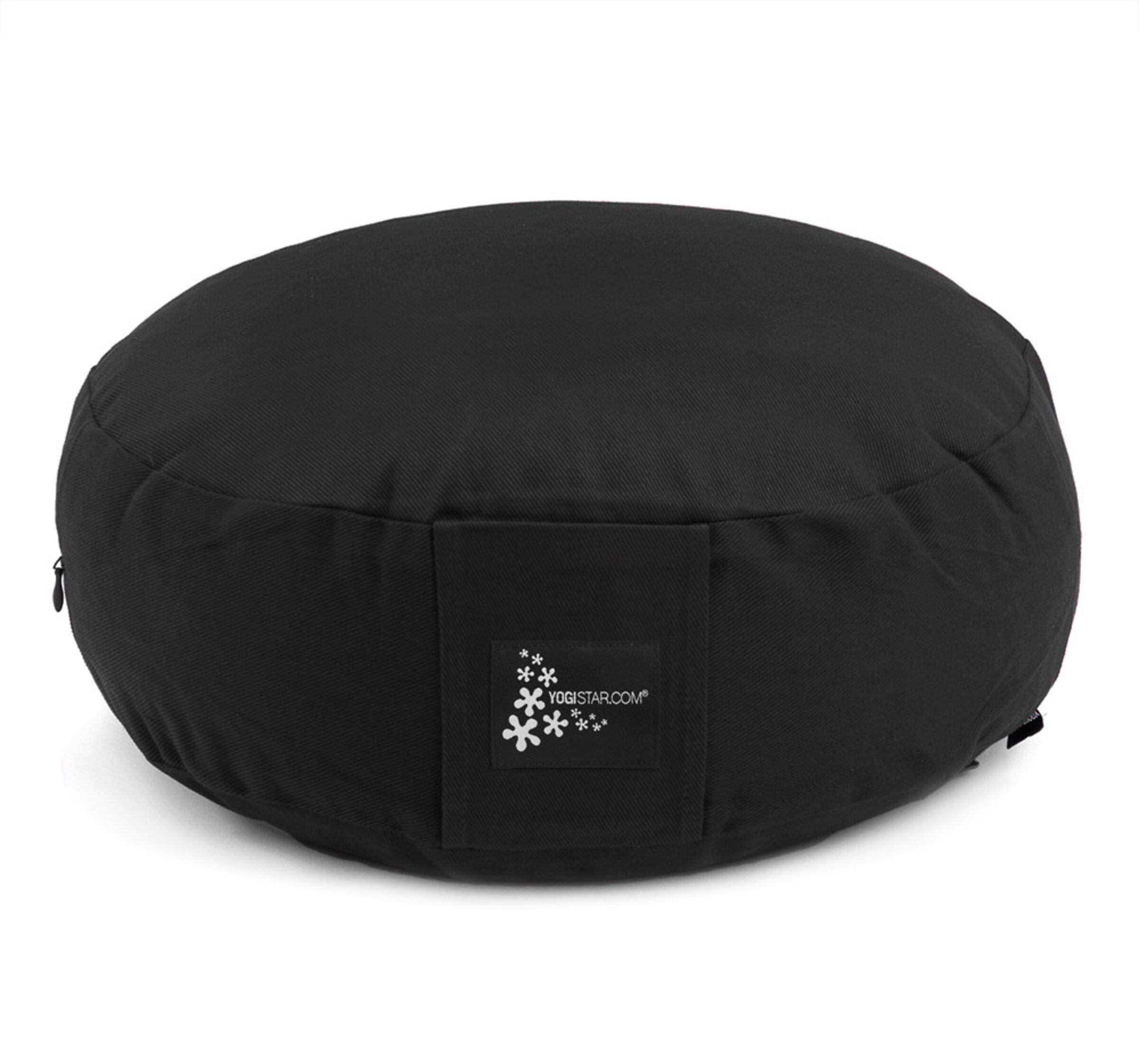 YOGISTAR.COM Meditationskissen Rund in Schwarz: Vorderseite