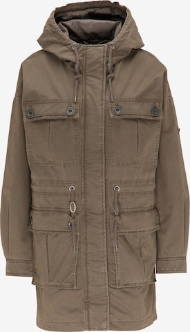 DREIMASTER Between-Seasons Parka in Brown: front