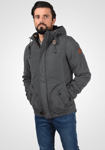 BLEND Winter Jacket 'Polygon' in Grey: front