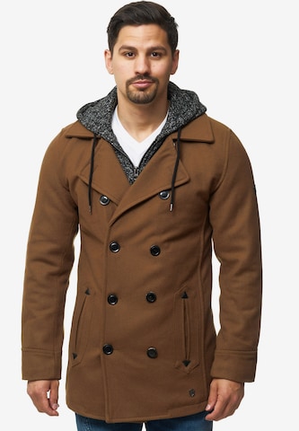 INDICODE JEANS Between-Seasons Coat 'Cliff Jacke' in Brown: front