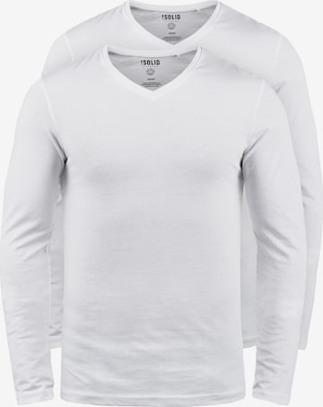 !Solid V-Shirt 'Basil' in Weiß: predná strana