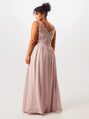 Robe de soirée 'SCALLOP LACE' My Mascara Curves en rose