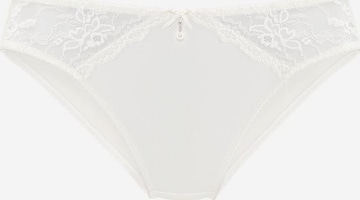 LASCANA Slip mit Spitzeneinsätzen in Microtouchqualität in Beige: predná strana