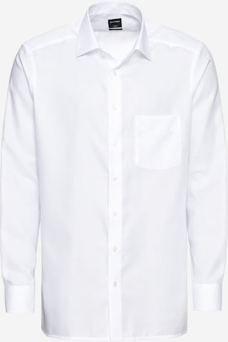 OLYMP Button Up Shirt 'Luxor Faux' in White: front