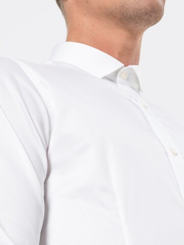 JACK & JONES Super Slim Fit Button Up Shirt 'Parma' in White