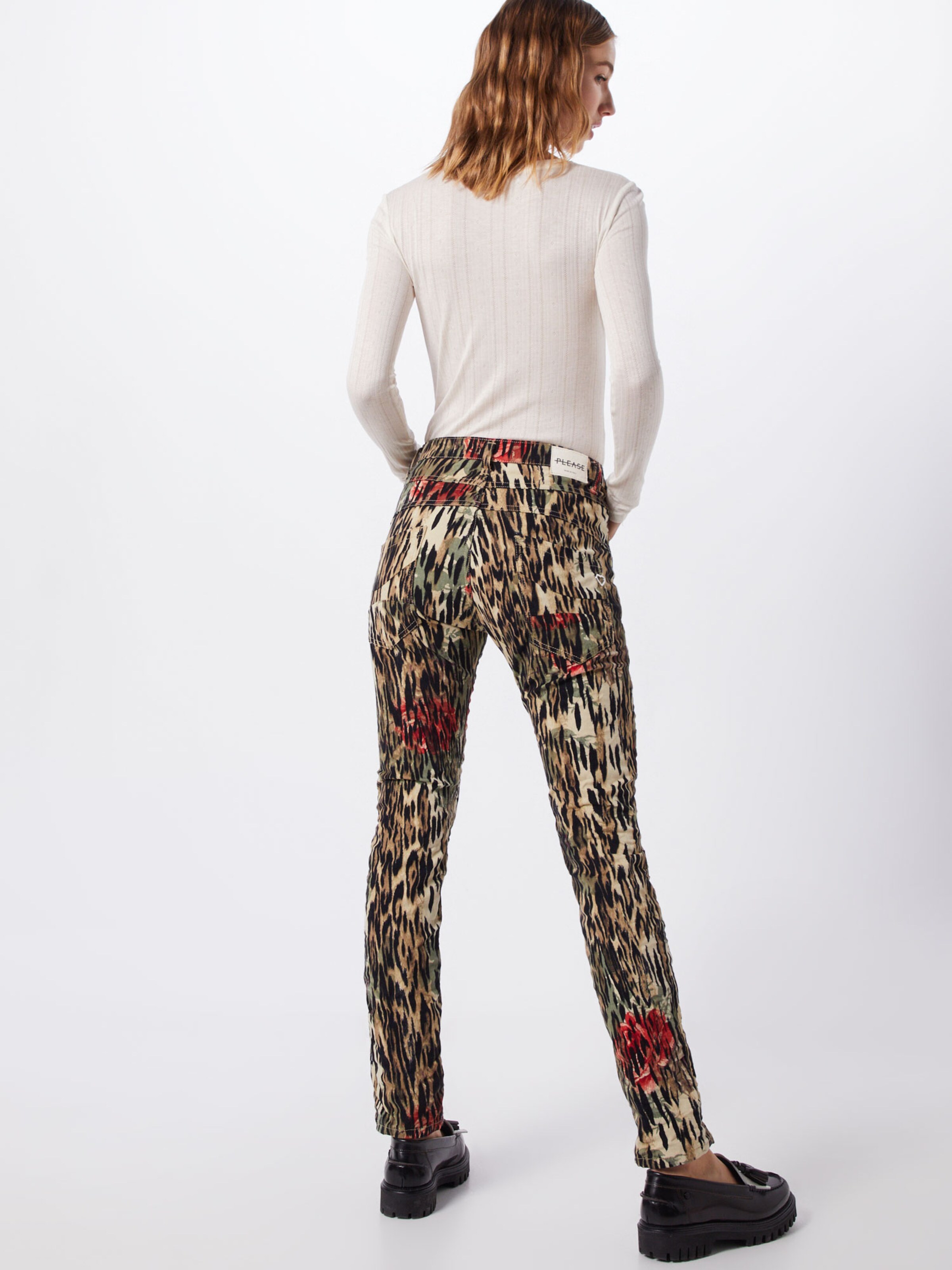 PLEASE Broek in de kleur Groen / Gemengde kleuren: Achteraanzicht