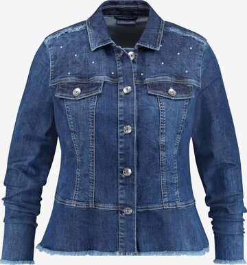 SAMOON Between-Season Jacket in Blue: front