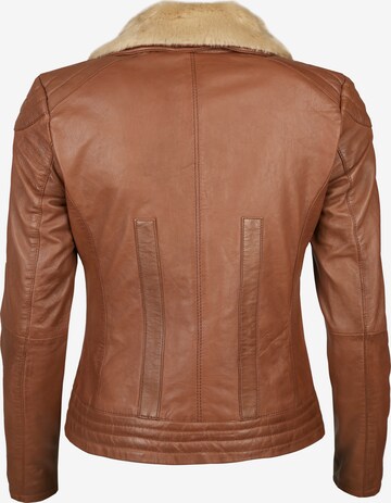 Maze Lederjacke mit weichem Kragen 'Morelia' in Braun