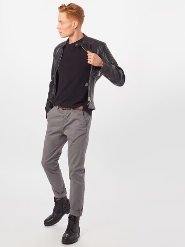 Coupe slim Pantalon chino TOM TAILOR DENIM en gris