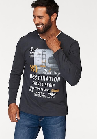 Man's World Langarmshirt in Blau: Vorderseite