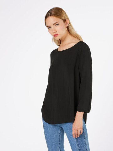 TOM TAILOR Blouse in Zwart: voorkant