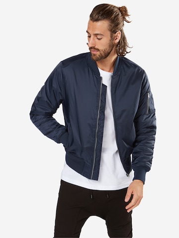 Urban Classics Between-Season Jacket in Blue: front