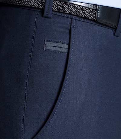 Meyer Hosen Pantalon à plis 'Bonn' en bleu foncé, Vue avec produit