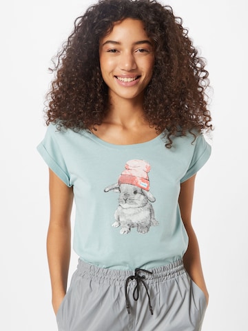 T-shirt 'It Hasi' Iriedaily en bleu : devant