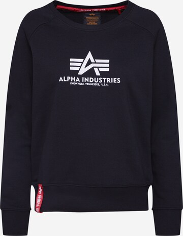 Sweat-shirt ALPHA INDUSTRIES en noir : devant