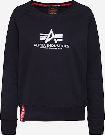 ALPHA INDUSTRIES Суичър в черно: отпред