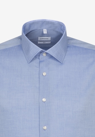 Coupe slim Chemise business SEIDENSTICKER en bleu : devant