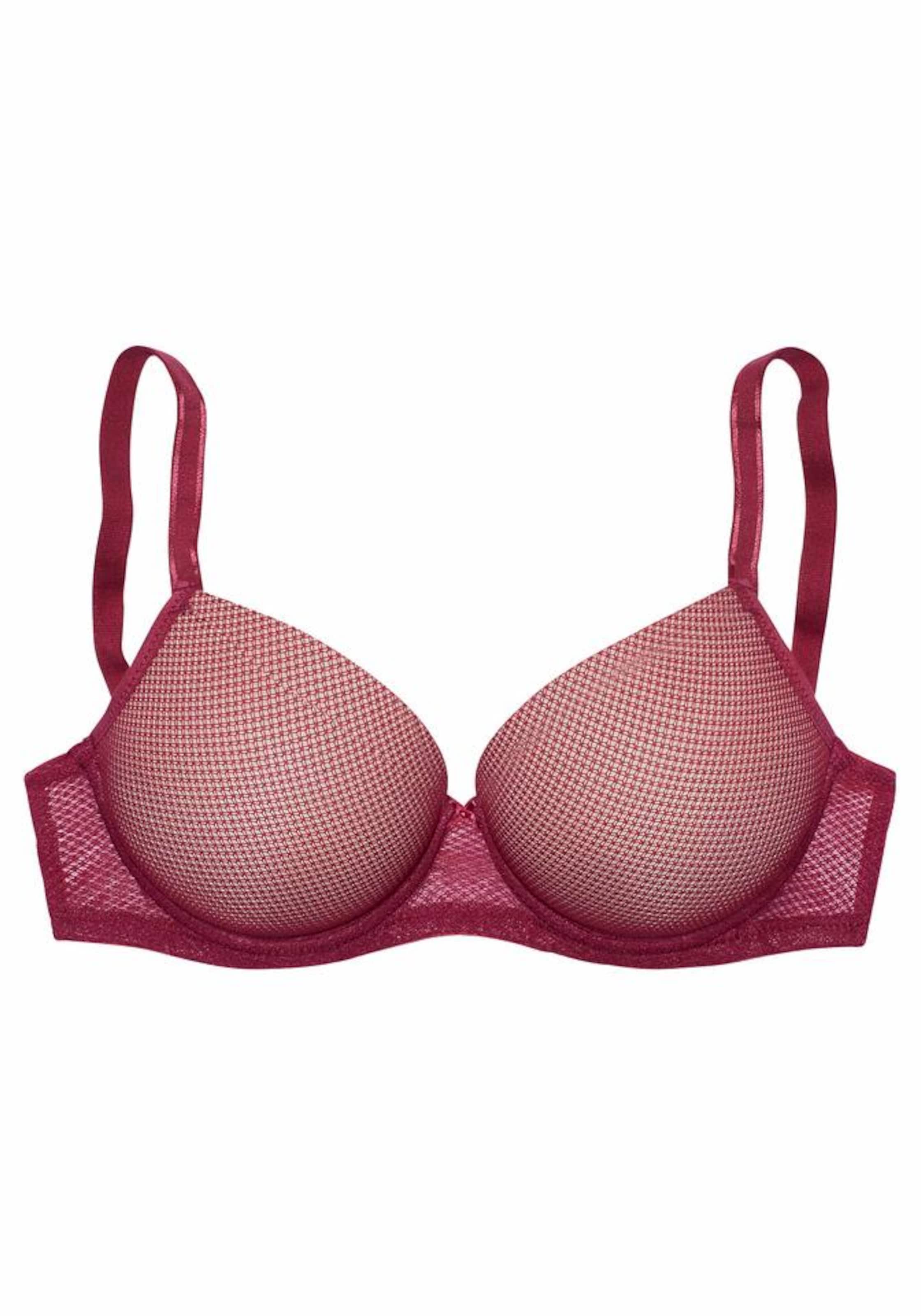 LASCANA Бюстгальтер 'Invisible Pink' в Красный: спереди