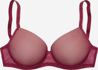 LASCANA T-Shirt-BH 'Invisible Pink' in rot, Produktansicht