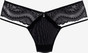 PETITE FLEUR GOLD String in Schwarz: predná strana