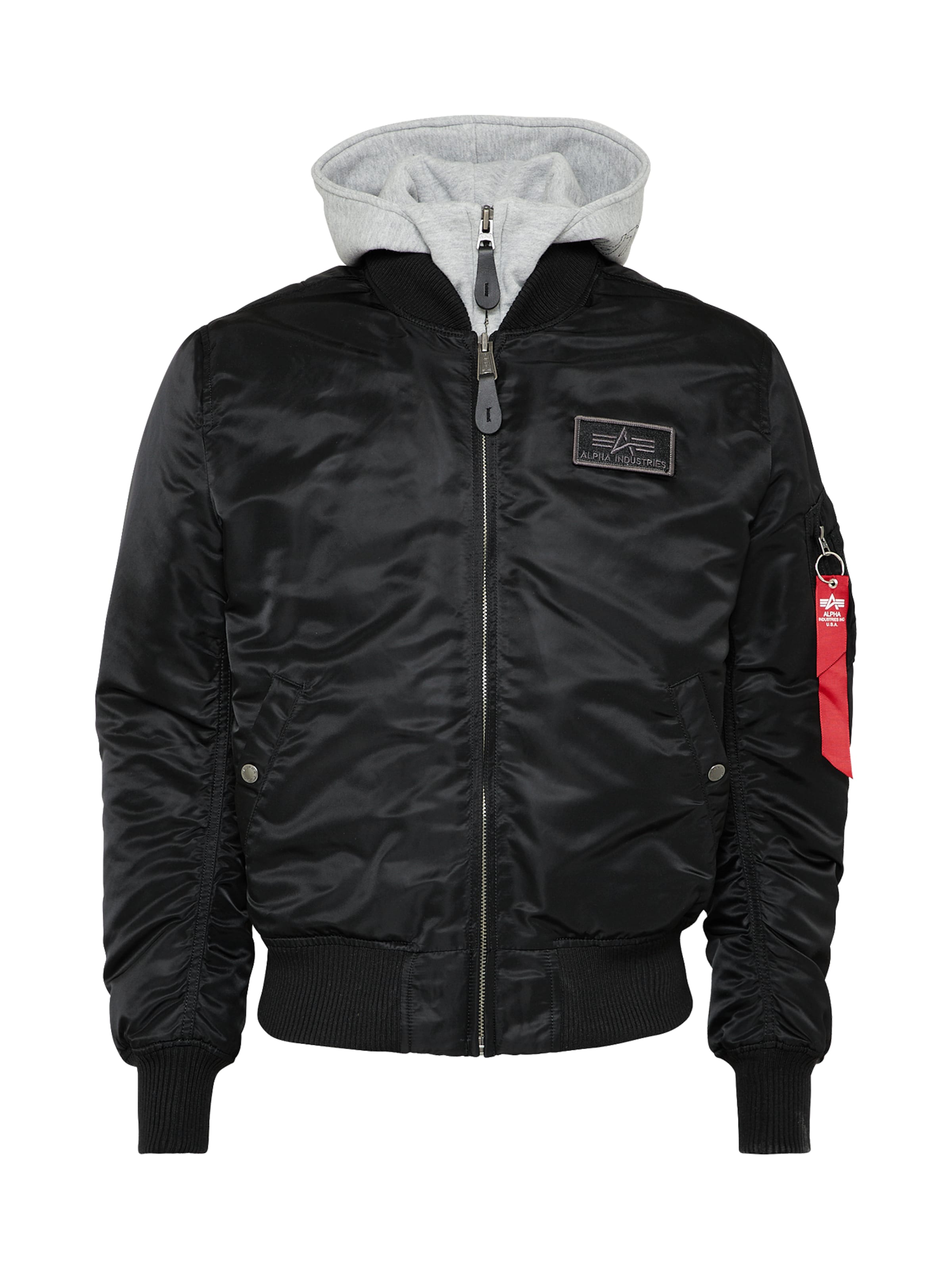 ALPHA INDUSTRIESPrijelazna jakna 'MA-1 D-Tec' - crna boja: prednji dio