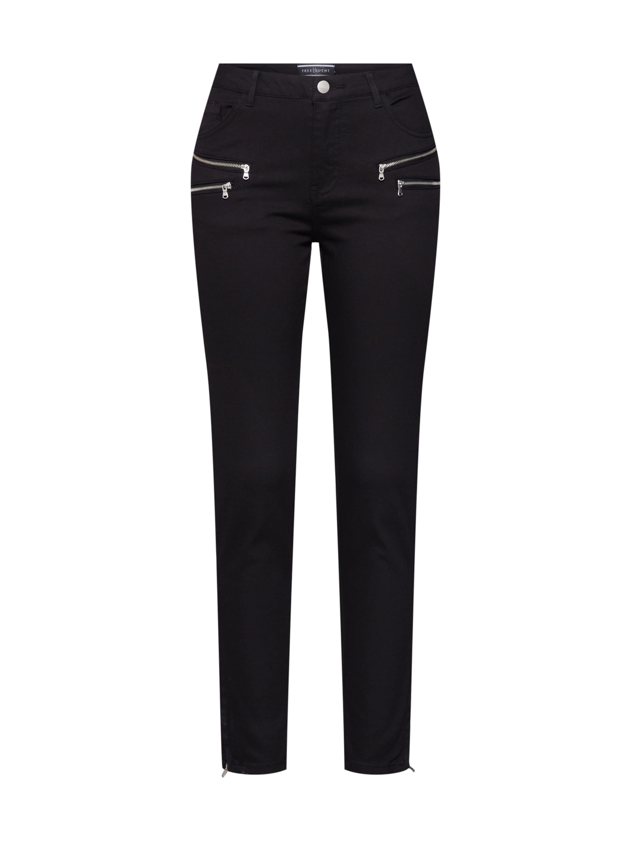 Freequent Slim fit Trousers 'AIDA' in Black: front
