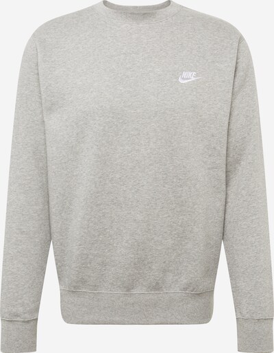 Nike Sportswear Sweat-shirt 'Club Fleece' en gris clair / blanc, Vue avec produit