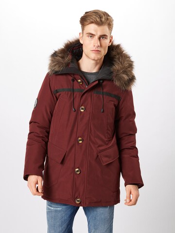 raudona Superdry Žieminė parka 'Rookie'