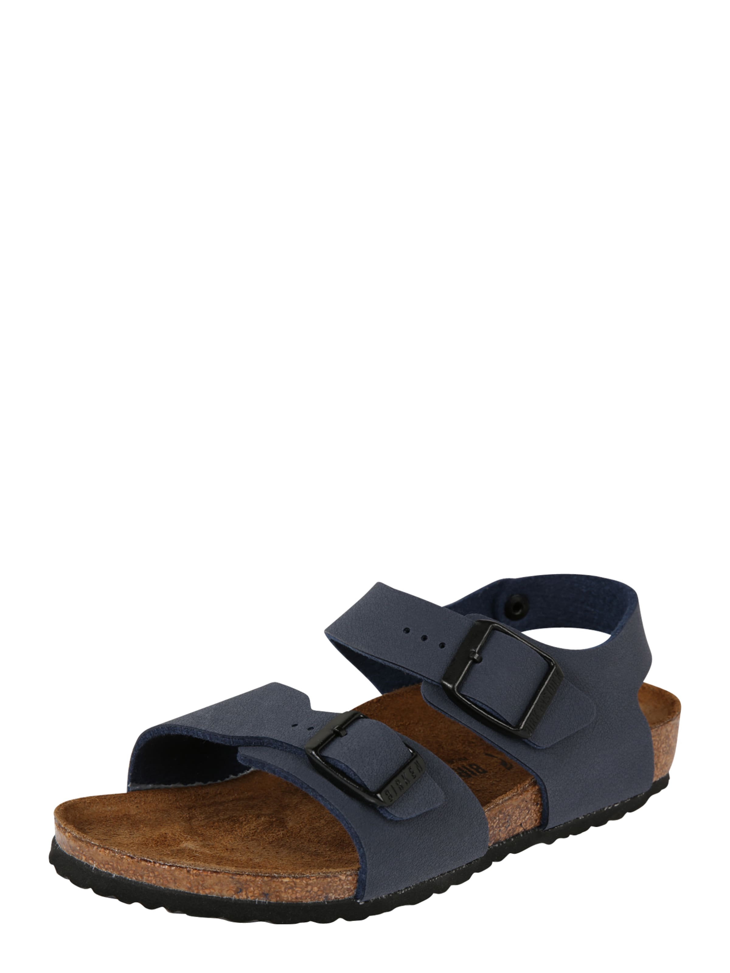 BIRKENSTOCK Open shoes 'New York' in Blue: front