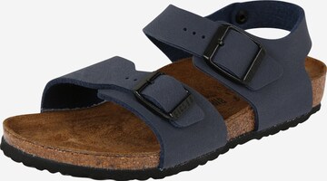 Chaussures ouvertes 'New York' BIRKENSTOCK en bleu : devant