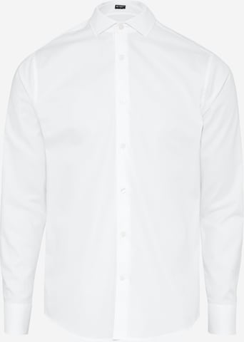 balta Tiger of Sweden Priglundantis modelis Dalykinio stiliaus marškiniai 'Farrel 5'