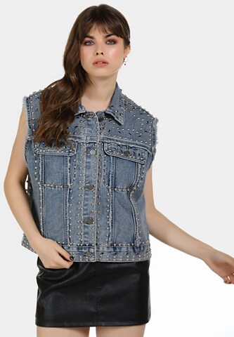 MYMO Vest 'Rocks' in Blue: front