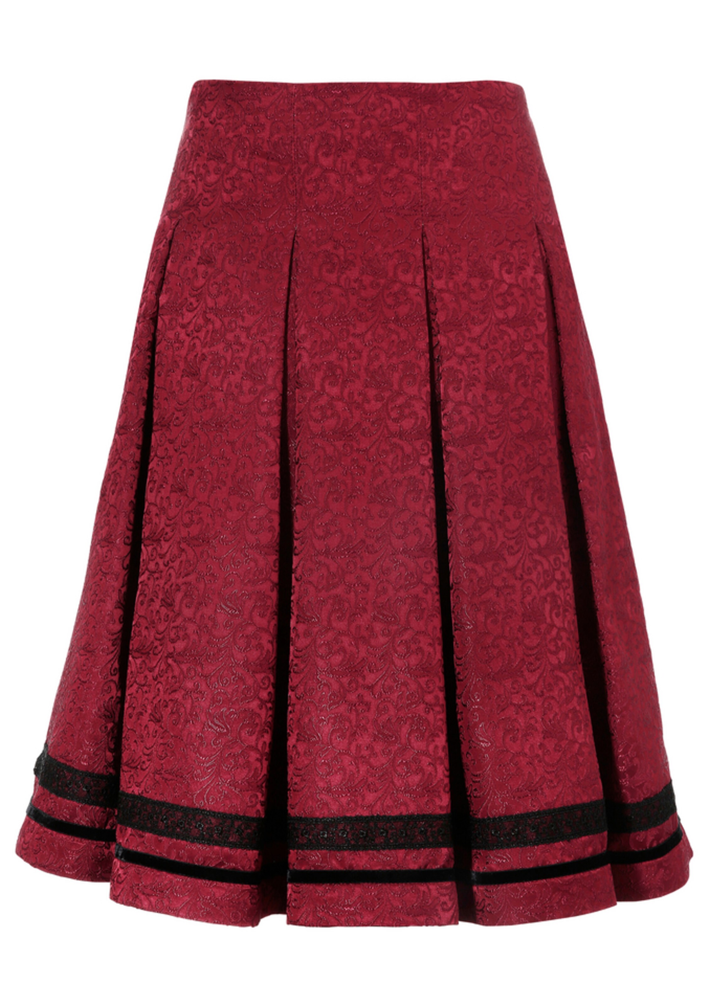 MONDKINI - Trachtenrock mit Ornament-Muster in bordeaux