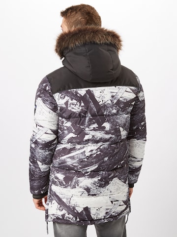 Superdry Parka zimowa w kolorze szary: tył