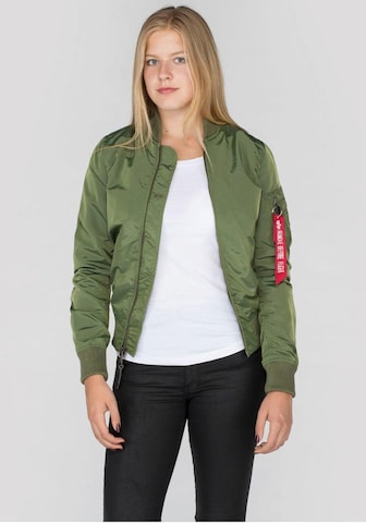 ALPHA INDUSTRIES Демисезонная куртка 'MA-1 TT' в Зеленый: спереди