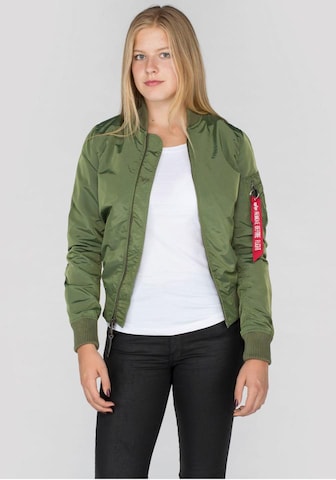 ALPHA INDUSTRIES Prechodná bunda 'MA-1 TT' - Zelená: predná strana