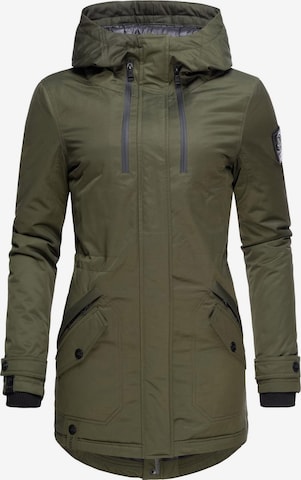 NAVAHOO Winterparka in Groen: voorkant