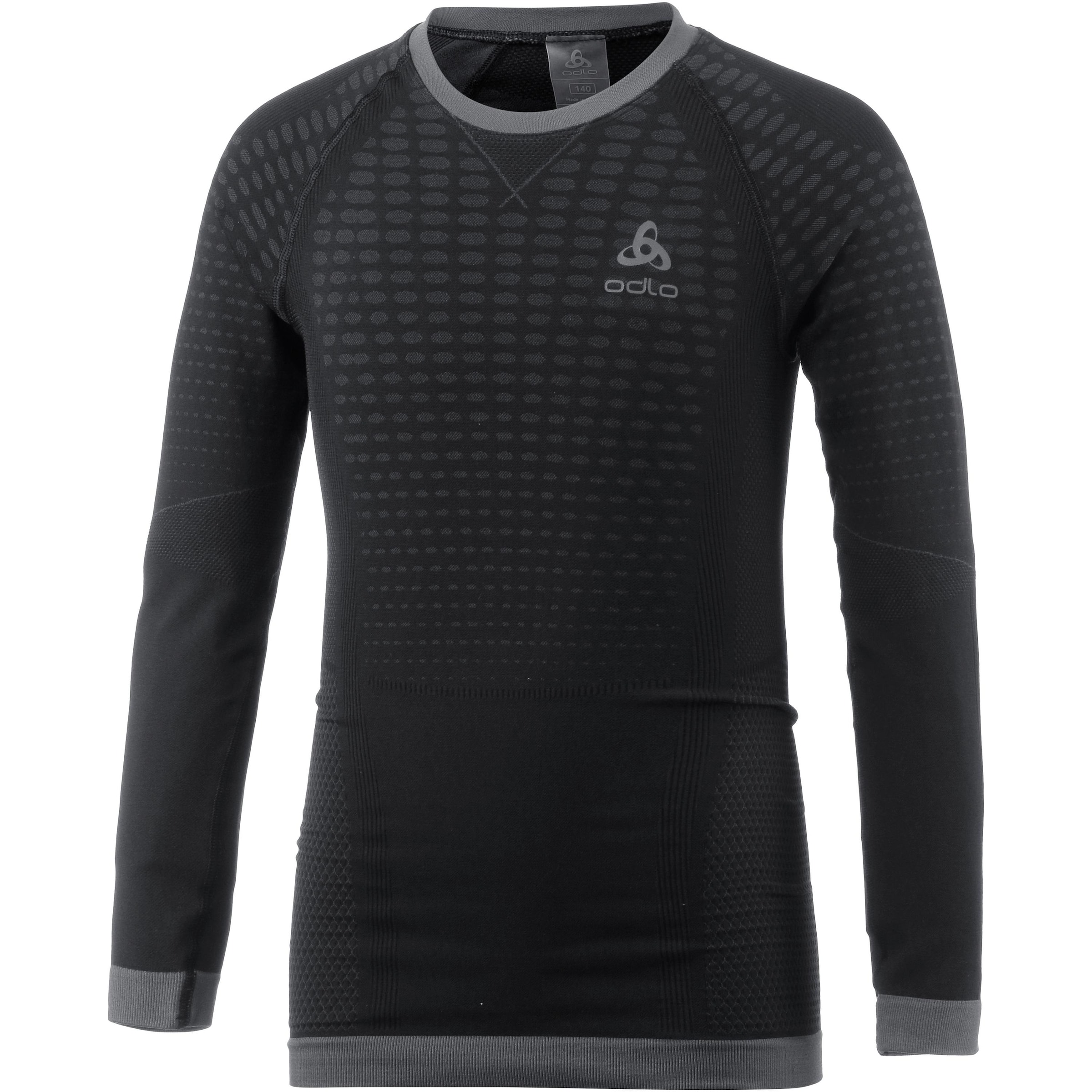 ODLO Performance Shirt 'Evolution Warm' in Black: front
