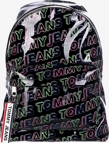 Tommy Jeans Backpack ' Logo Tape ' in Black: front