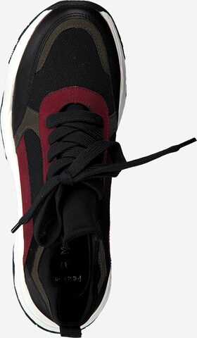 Sneaker low de la MARCO TOZZI pe negru: sus