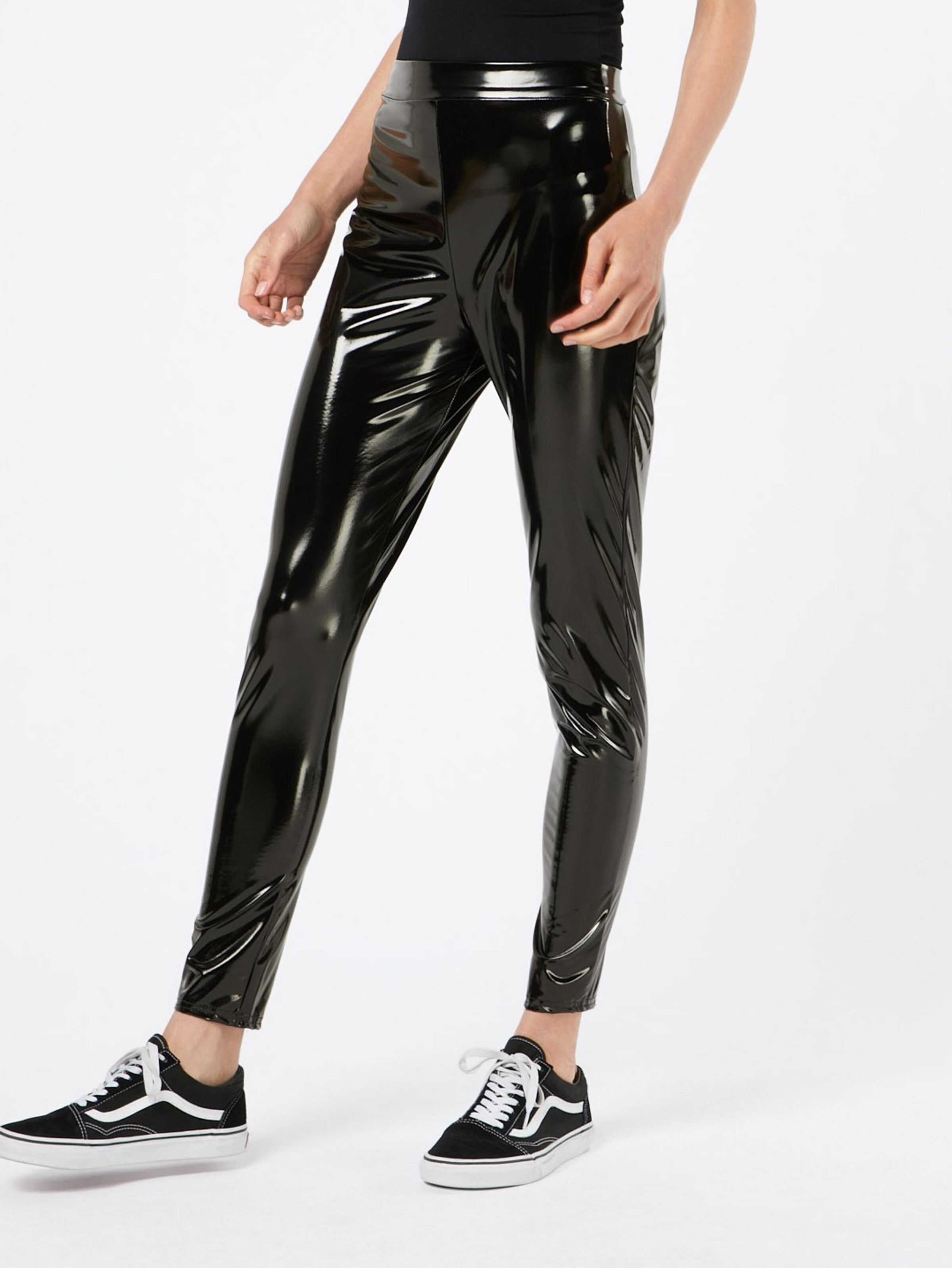 Boohoo Leggings 'HIGH SHINE 'LATEX LOOK' LEGGING' in Zwart ABOUT YOU