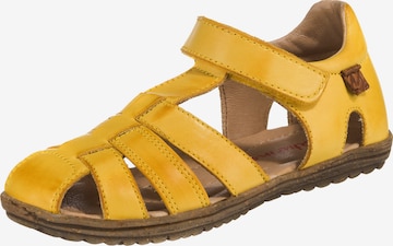 Chaussures ouvertes NATURINO en jaune : devant