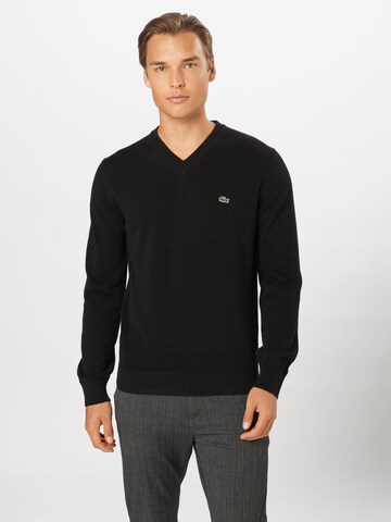 LACOSTE Regular fit Sweater in Black: front