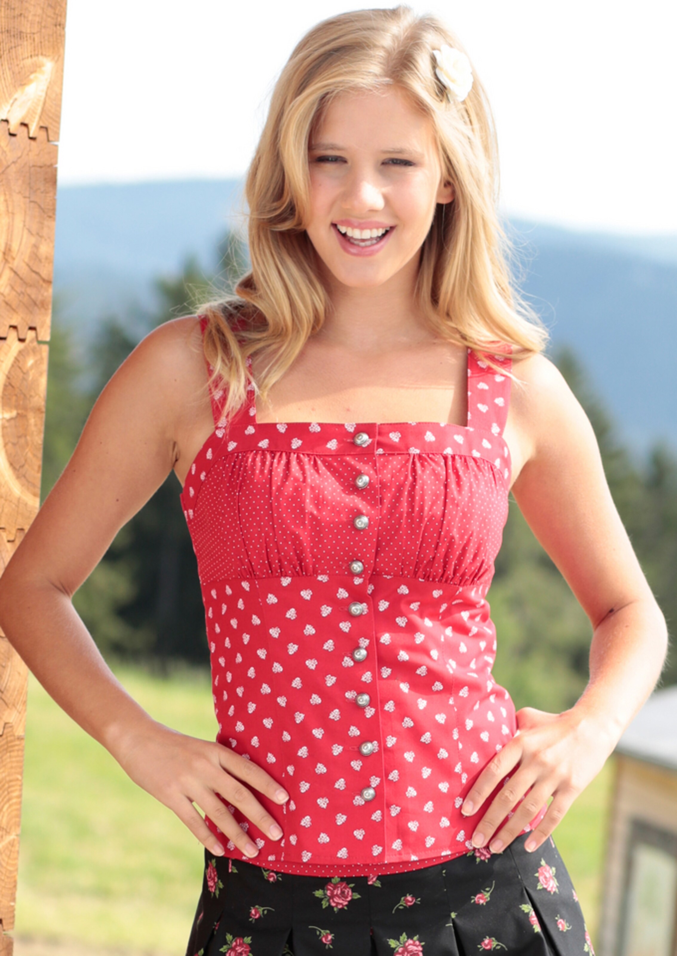 LOVE NATURE - Trachtenmieder in rot