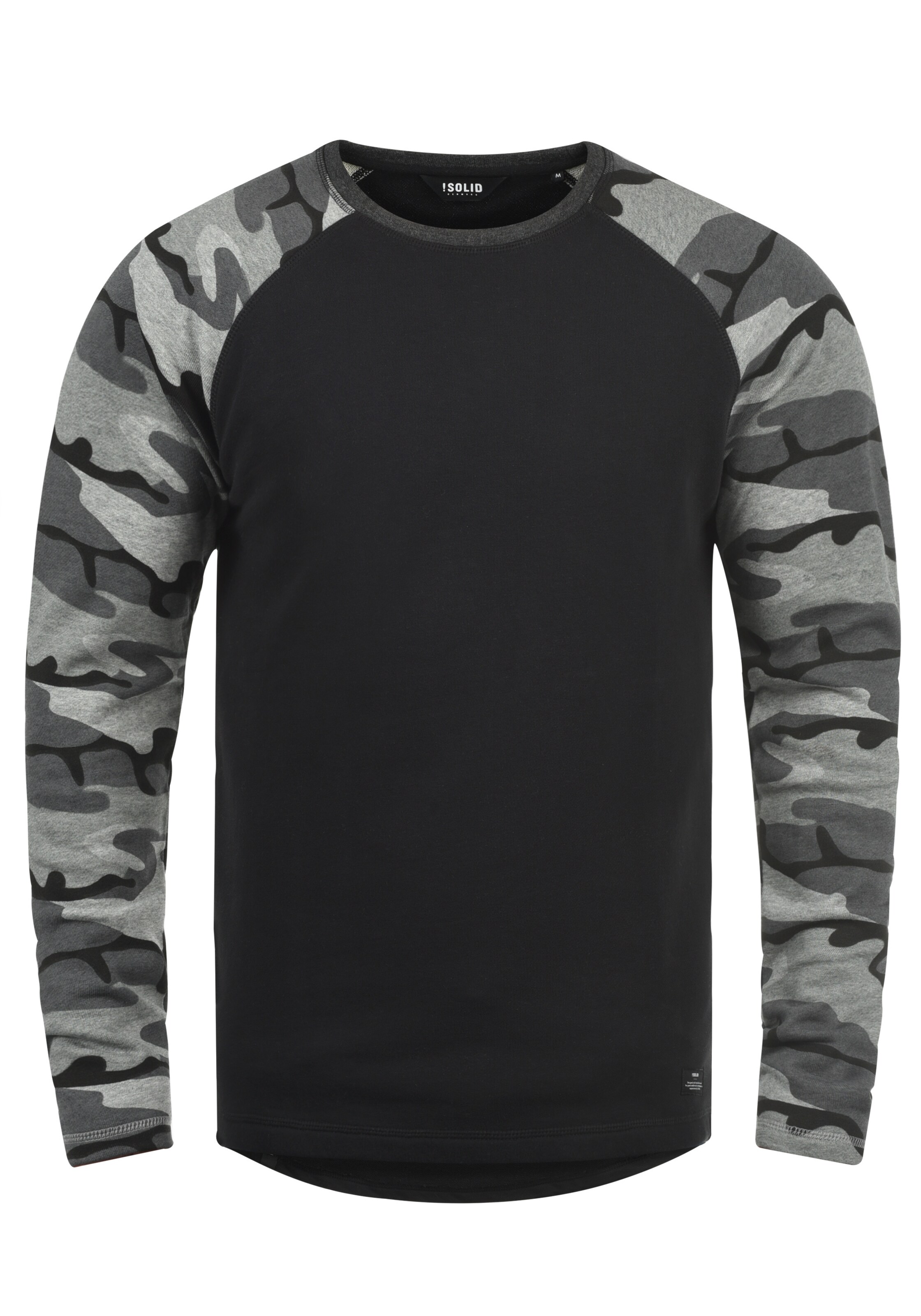 Männer Sweat  Solid Sweatshirt 'Cooper' in Schwarz - HR15830